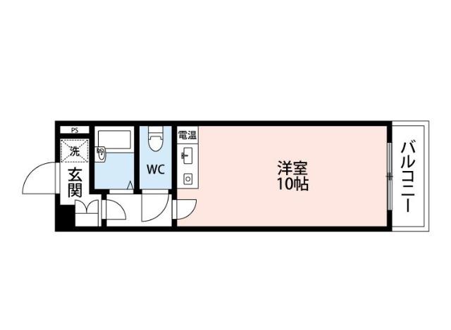 グリーンパレス瀬古口(ワンルーム/5階)の間取り写真