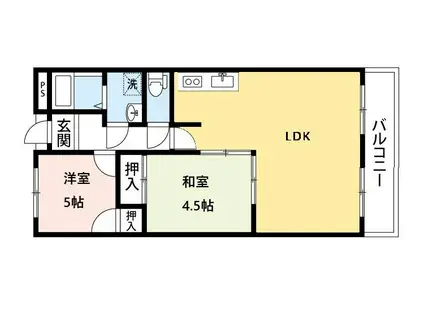 パールマンション(2LDK/7階)の間取り写真