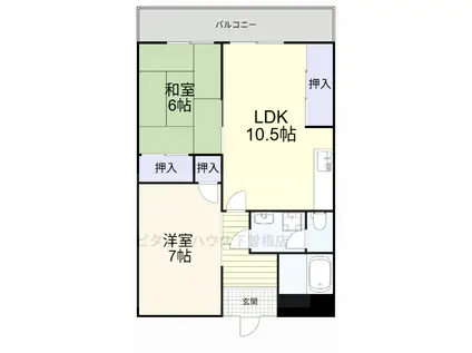 SK-BLD(2LDK/2階)の間取り写真