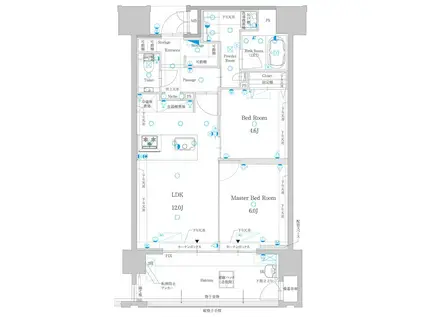 REVE石垣島真栄里(2LDK/3階)の間取り写真