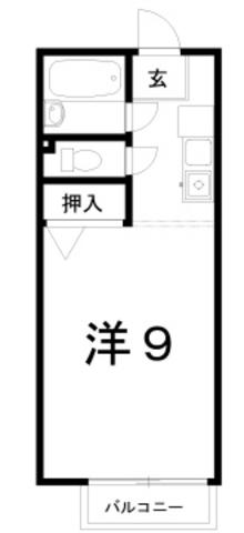 CASA21TH(ワンルーム/2階)の間取り写真