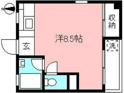 マスガタリバーサイドビル(ワンルーム/2階)の間取り写真