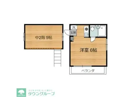 メグミコーポ(1K/2階)の間取り写真