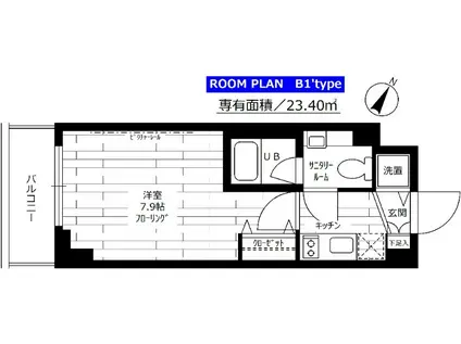 ステージグランデ大泉学園(1K/1階)の間取り写真