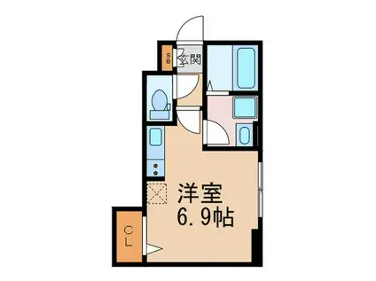 メゾン田中ー海老江(ワンルーム/1階)の間取り写真