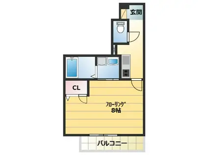 小町メゾン(1K/3階)の間取り写真