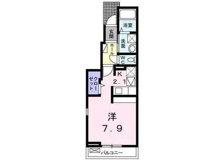 コモド・カサ・ミラ(1K/1階)の間取り写真