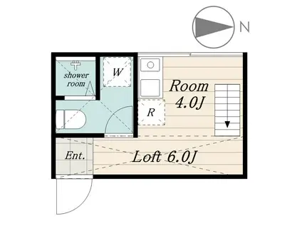 STUDIO S-COM(ワンルーム/2階)の間取り写真