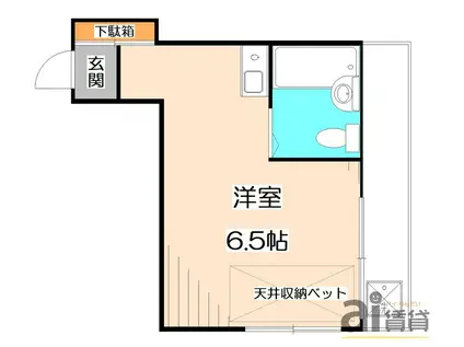 シャルマンK(ワンルーム/3階)の間取り写真