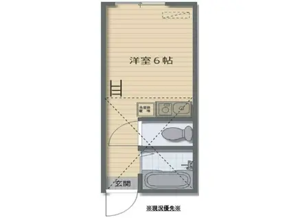 ユナイト田浦スーザン・クラーク(ワンルーム/1階)の間取り写真