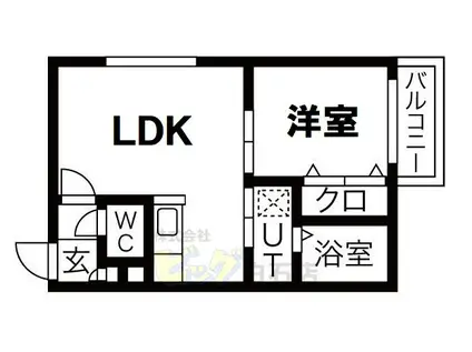 PEERSON栄通12(1LDK/3階)の間取り写真