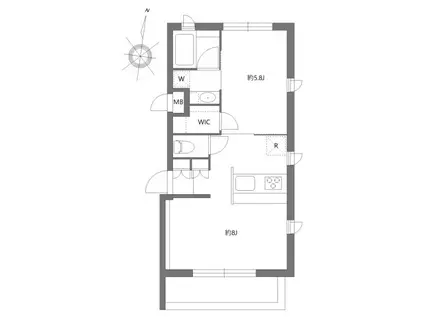 ガーデン豊玉(1LDK/3階)の間取り写真