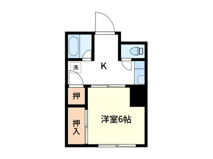 サニーハイツ東上野(1K/4階)の間取り写真