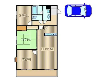 ライフタウン東大泉(3LDK/1階)の間取り写真