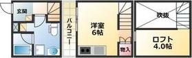 ウィングコート本城(1K/1階)の間取り写真