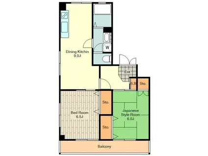 寿ビルIII(2DK/3階)の間取り写真