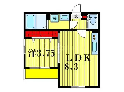 チルアウト八潮(1LDK/3階)の間取り写真