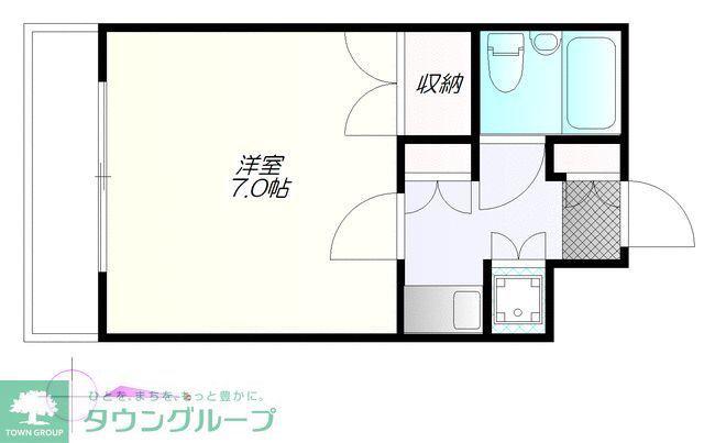 JMプレイス(1K/2階)の間取り写真