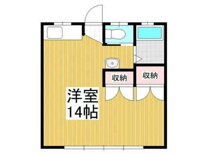 丸満ハイツ(ワンルーム/1階)の間取り写真