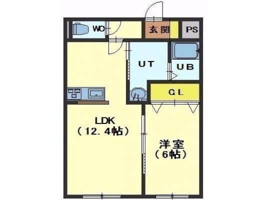 PREMIER CHOUETTE(1LDK/3階)の間取り写真