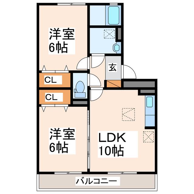 グランルーチェ(2LDK/1階)の間取り写真