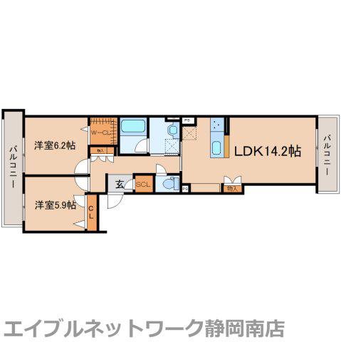 FOREST GARDEN(2LDK/3階)の間取り写真