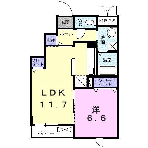 グラン アンードゥ レジデンス(1LDK/3階)の間取り写真