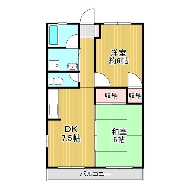 和光ハイツ(2DK/1階)の間取り写真