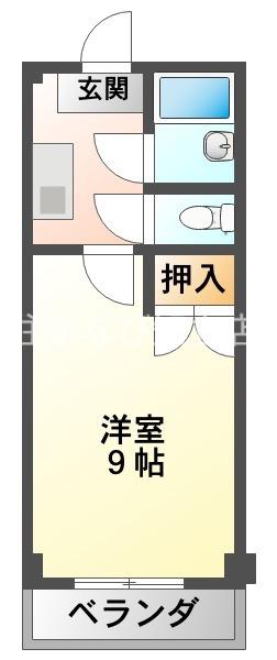 パレス三宝(1K/2階)の間取り写真