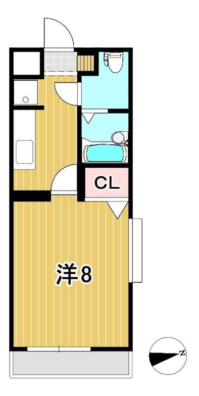 グランコレッタ(1K/1階)の間取り写真