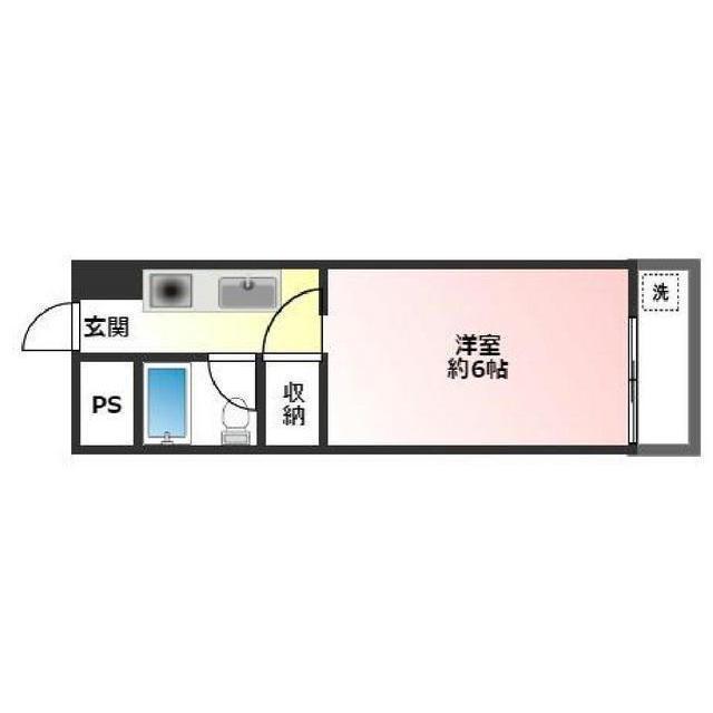 マスキャンII(ワンルーム/3階)の間取り写真