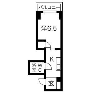 第二戸嶋屋ビル(1K/4階)の間取り写真