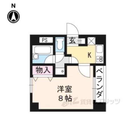 ルーセント堀川(1K/5階)の間取り写真