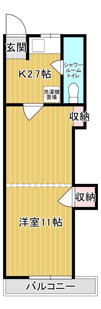 桃ヶ丘アパートA棟(1K/1階)の間取り写真