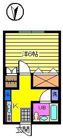 サンシャイン40II(1K/1階)の間取り写真