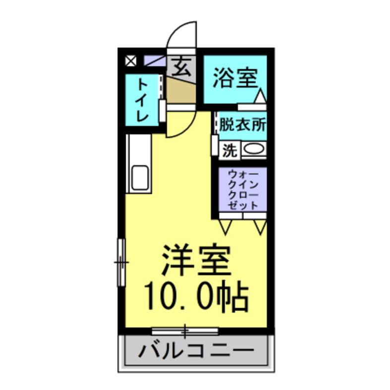 シャトレー福田地(ワンルーム/3階)の間取り写真