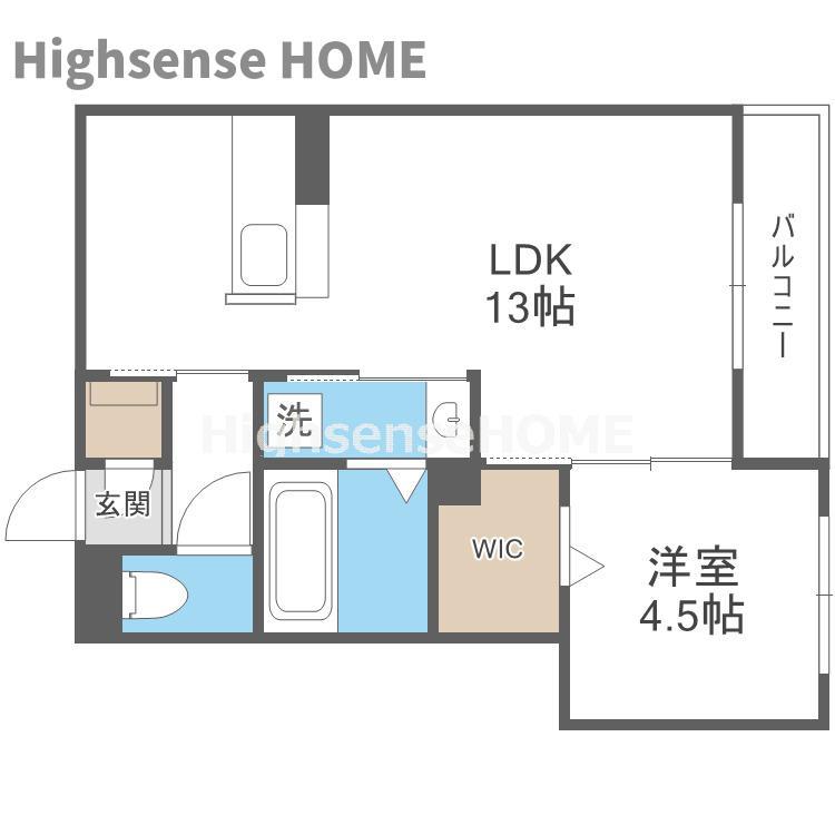 CLASHIST中宮(1LDK/1階)の間取り写真
