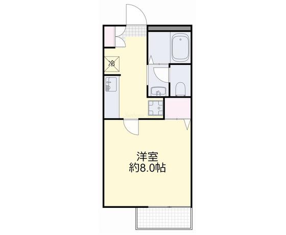 パセーラ21(1K/1階)の間取り写真