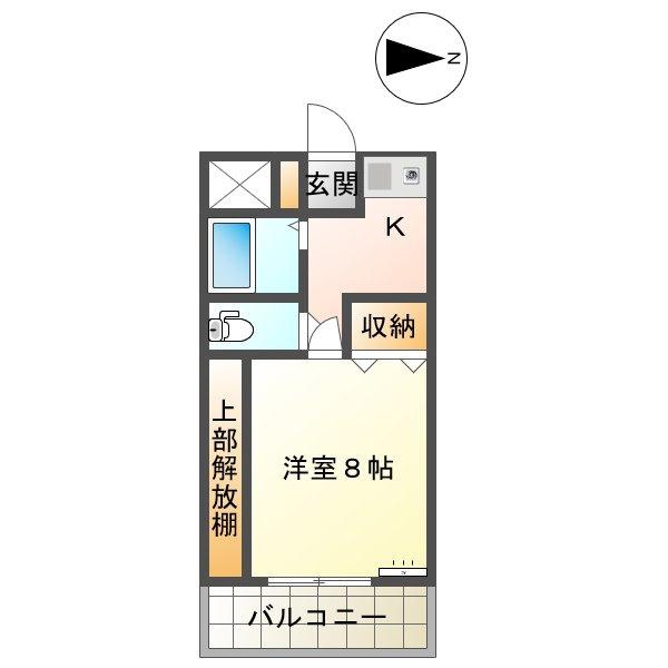 JGSビル(1K/4階)の間取り写真