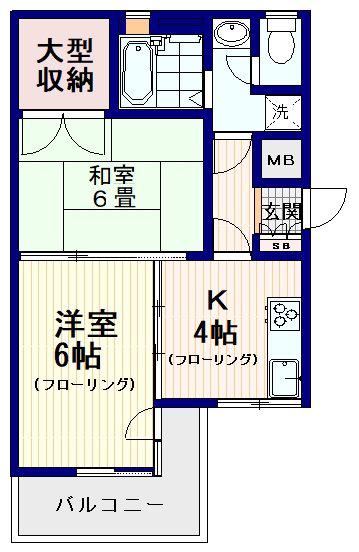エランヴィタル新中野(2K/2階)の間取り写真