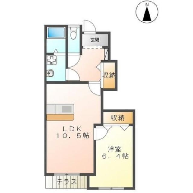 ソレイユコート(1LDK/1階)の間取り写真