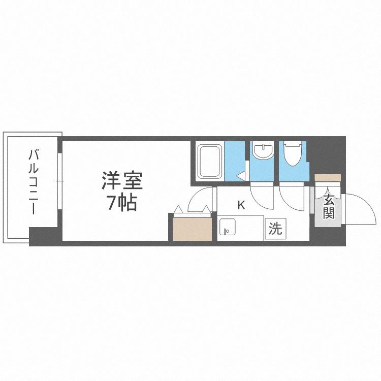 LIVIAZ OSAKA VERITE(1K/9階)の間取り写真