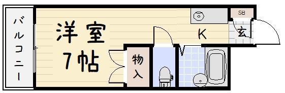 ロイヤル葉山(ワンルーム/3階)の間取り写真