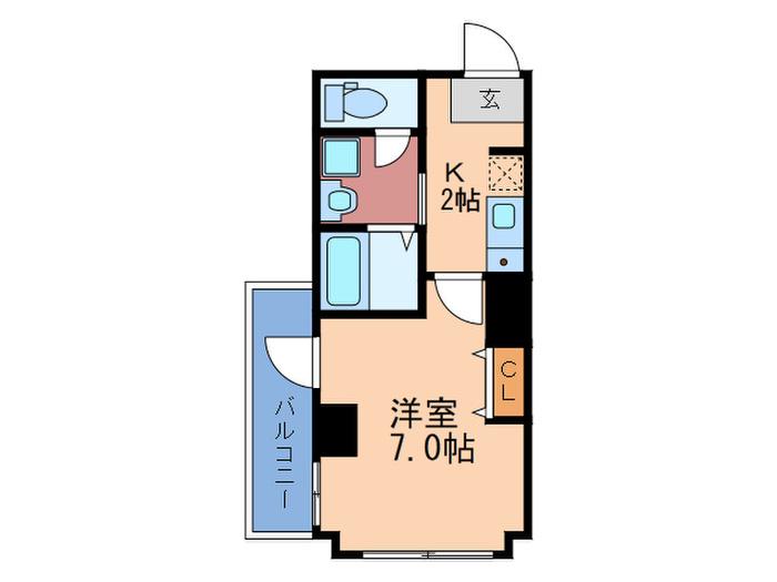 IF西梅田(1K/4階)の間取り写真
