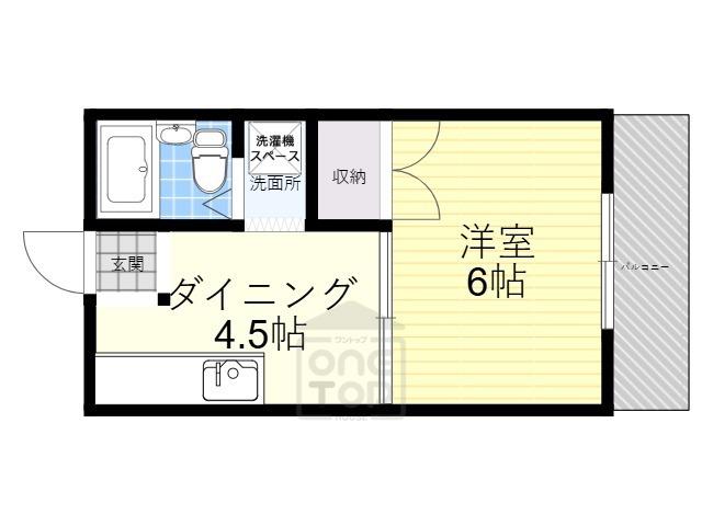 ハイツ五百住(1DK/3階)の間取り写真
