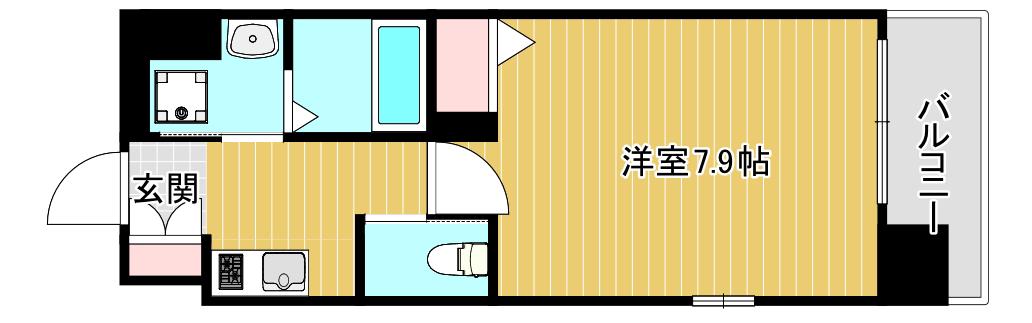 LIVIAZ NAMBA RENOM(1K/2階)の間取り写真