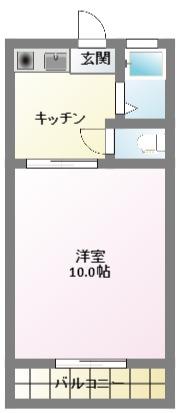 オレンジハイツ(1K/2階)の間取り写真