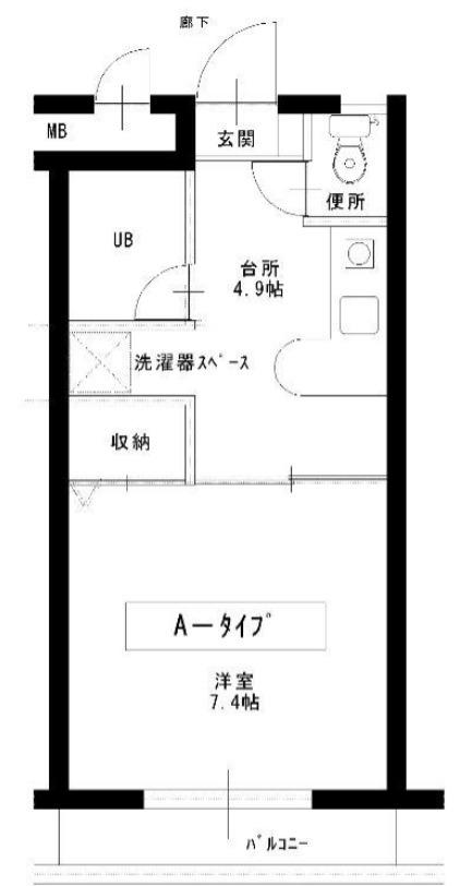 SENTIAII(1DK/2階)の間取り写真