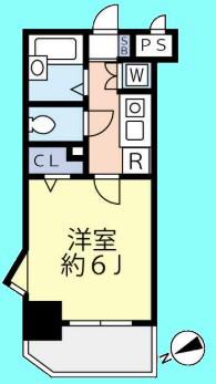 グランヴァン大井町(1K/4階)の間取り写真