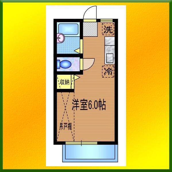 サンドミール(ワンルーム/2階)の間取り写真